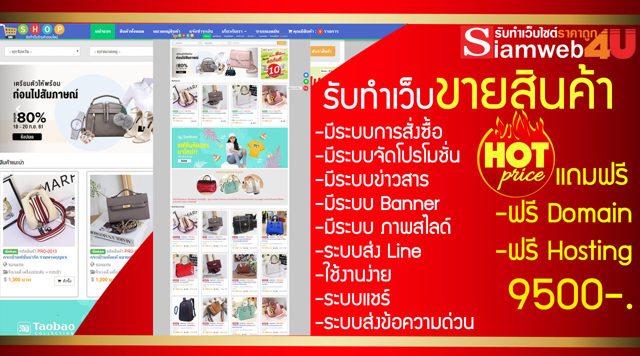 รับทำเว็บขายกระเป๋า